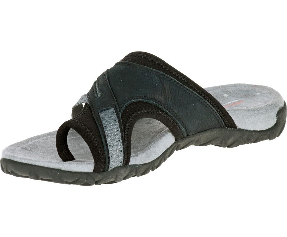 Merrell Sandals White/Black - Terran Post II - Womens 15SAHVZTB
